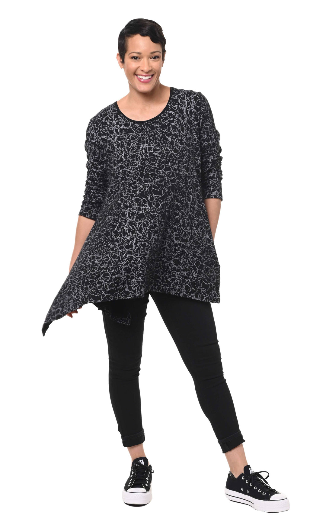 Tulip Clothing - L116 Merritt in Black Squiggle*: XS