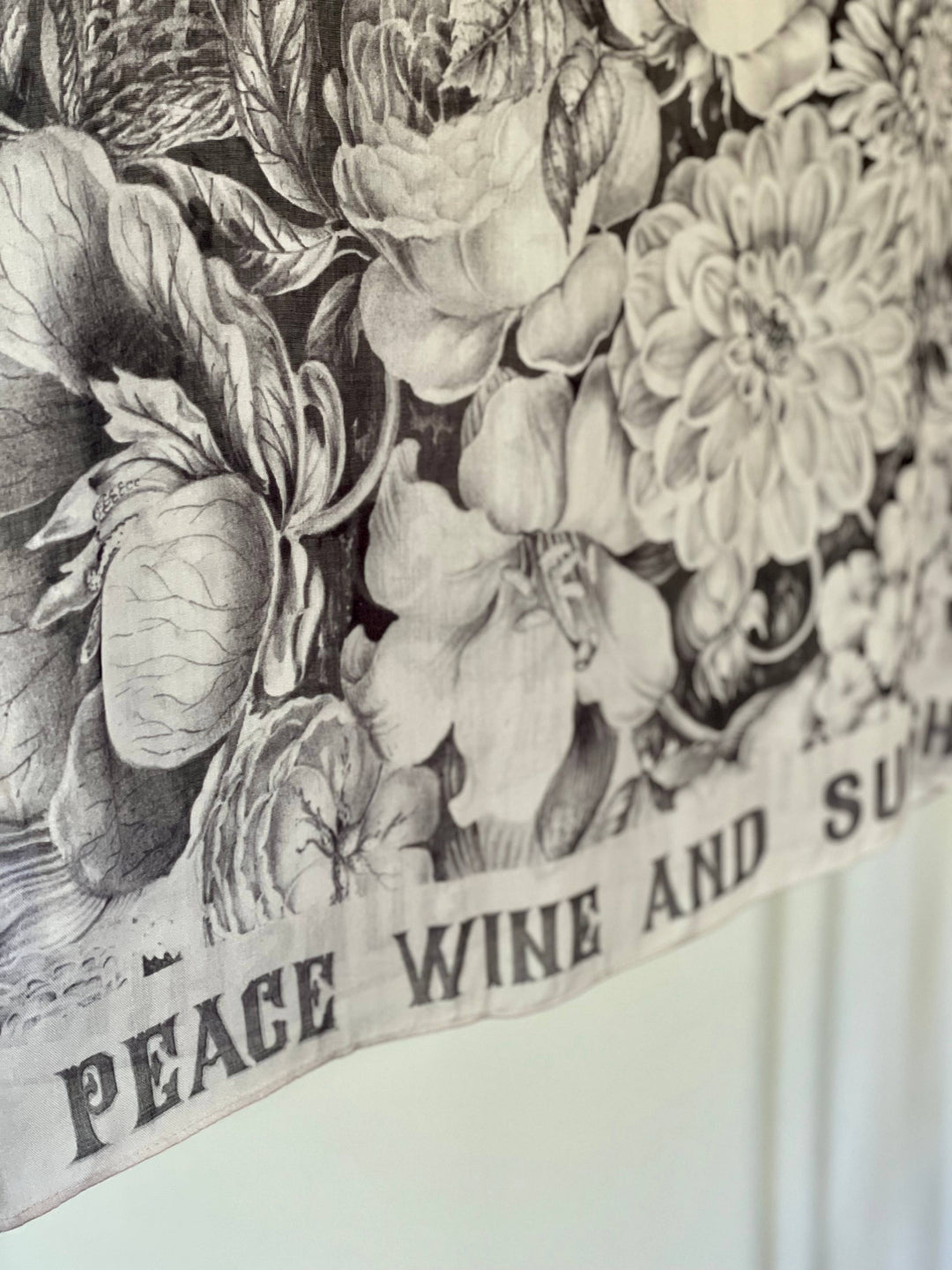 Peace Wine & Sunshine Printed Bamboo Scarf