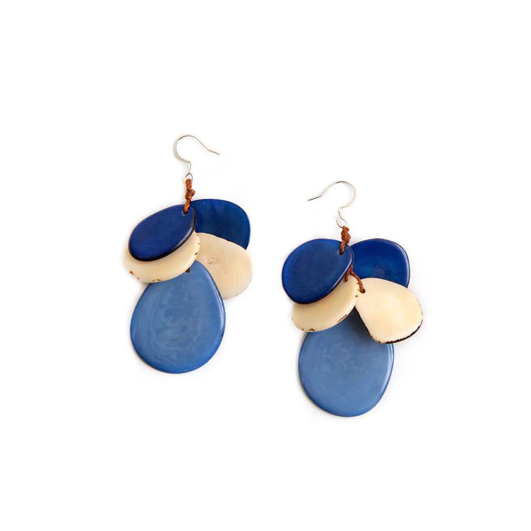 Jordin Earrings: Burgundy/Cafe con Leche