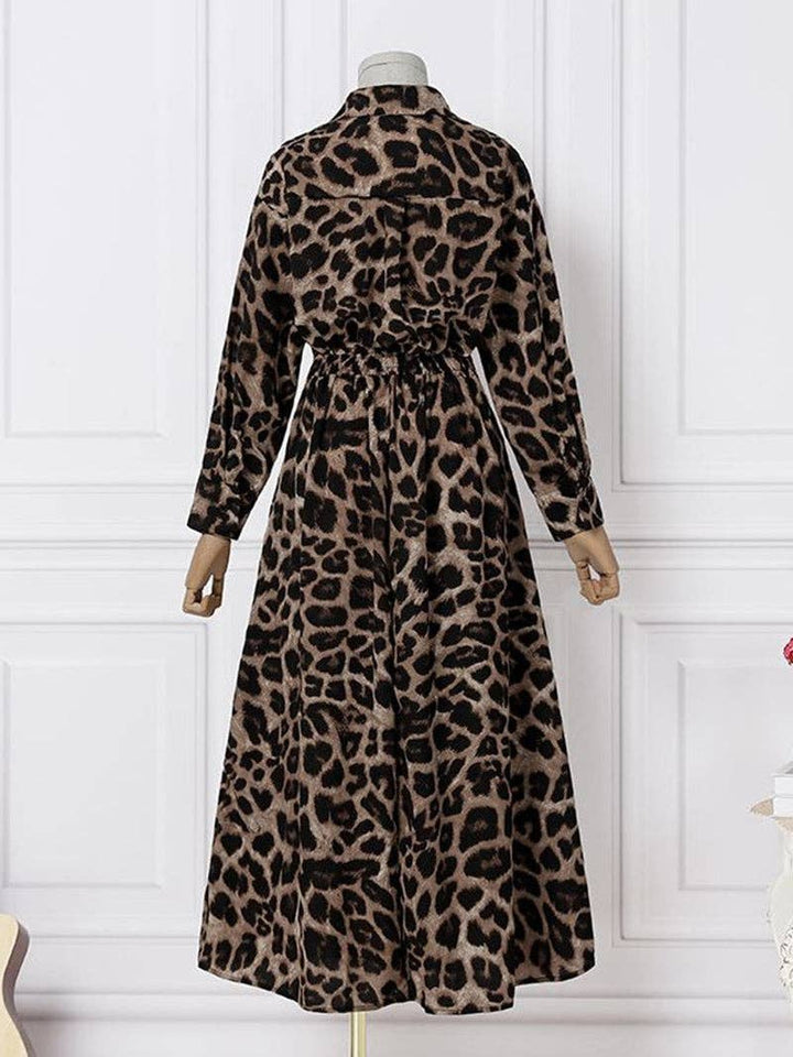 Leopard Print Maxi Dress: LEOPARD / M