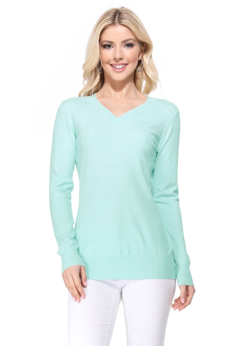 V-Neck Soft Sweater MK5501: NAVY / L