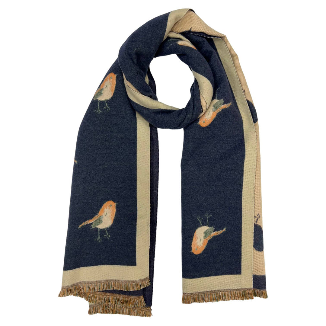 Robin Scarf Cashmere Navy