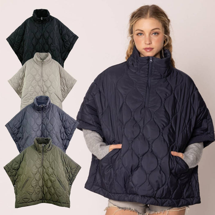 QUILT JKT/ONE SZ CHARC
