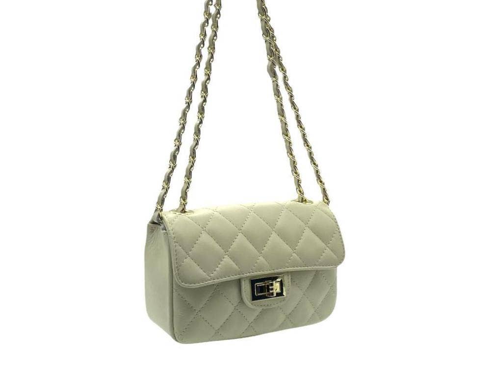 Italian leather Bag: Navy blue