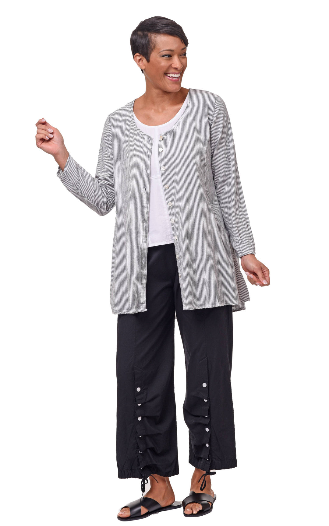 Tulip Clothing - CV679 Ivy Jacket in Ticking Stripe*: S