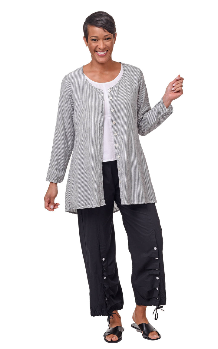 Tulip Clothing - CV679 Ivy Jacket in Ticking Stripe*: XS