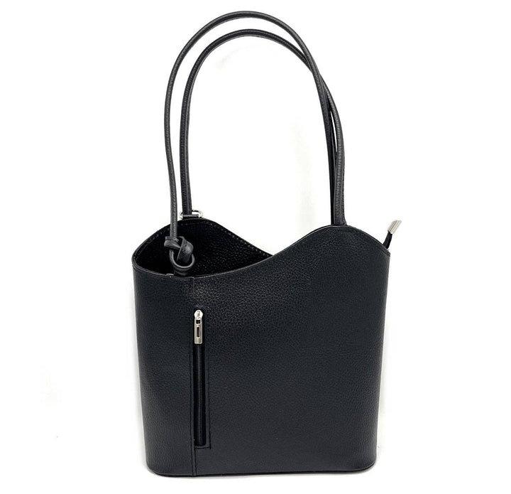 Convert to Backpack Leather Bag Made in Italy