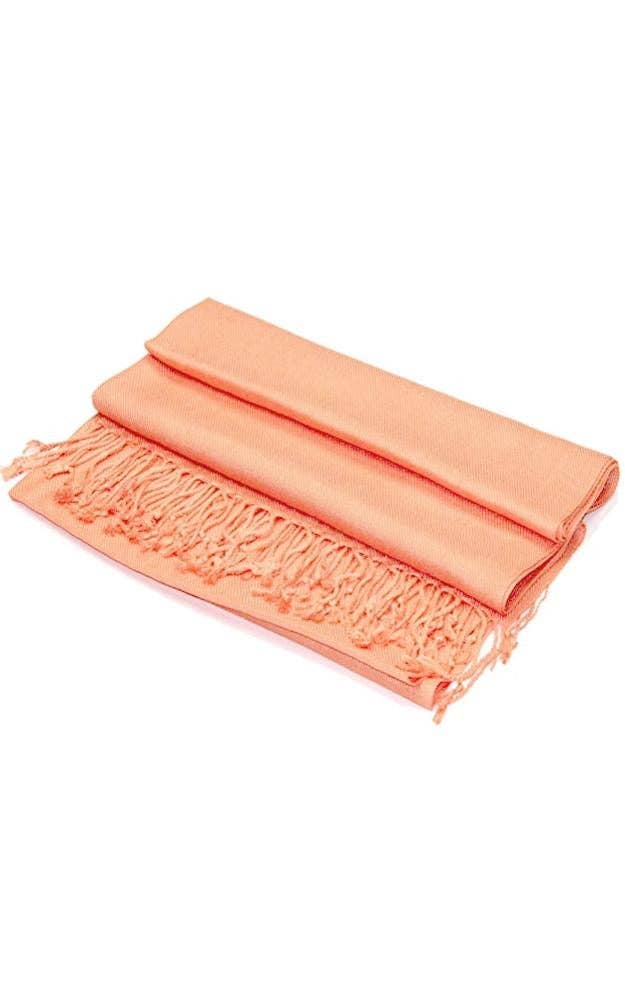 Peach Color Fashion Pashmina Shawl Scarf