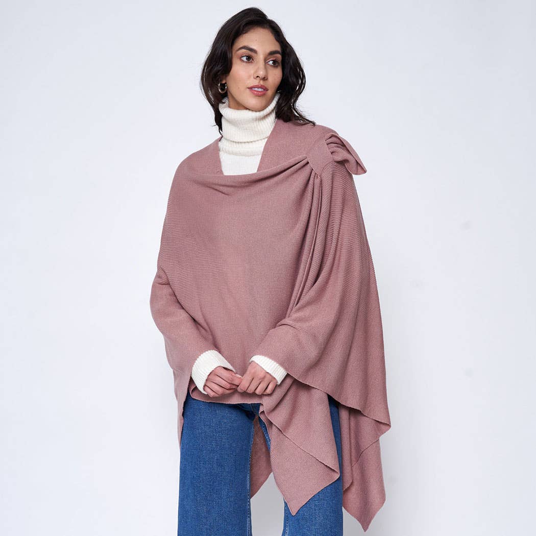 Ruana with Shoulder Strap: PNK