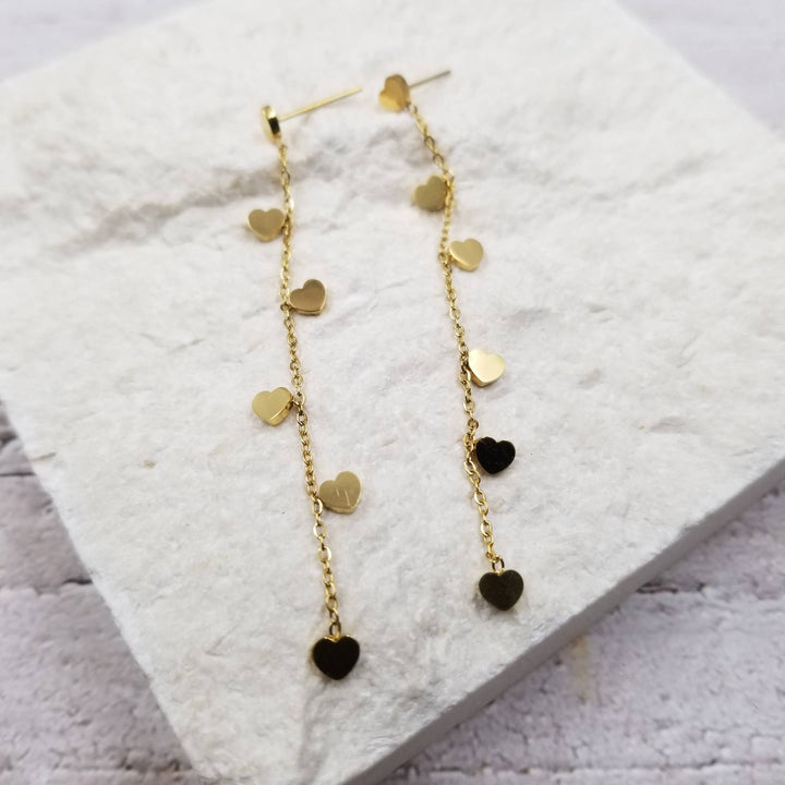 Heart Tassel Earrings