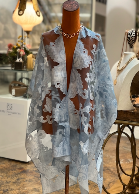 Shanghai Night Ruana Kimono Coverup: 05 Peach