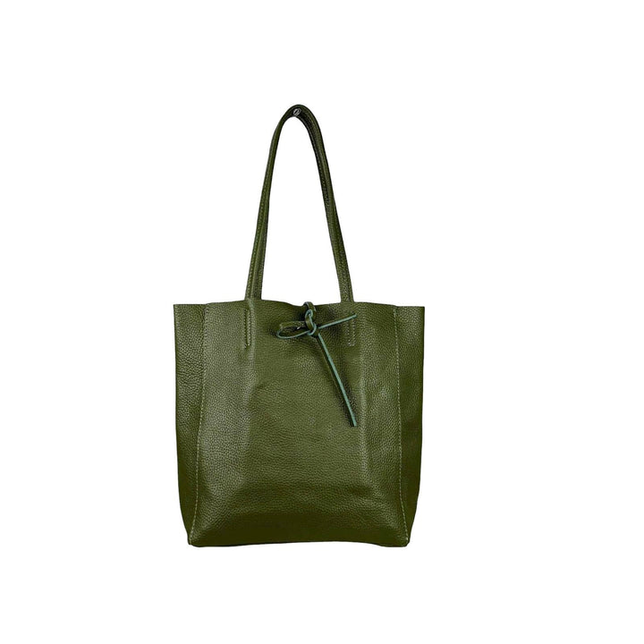 Leather Tote Bag: Black