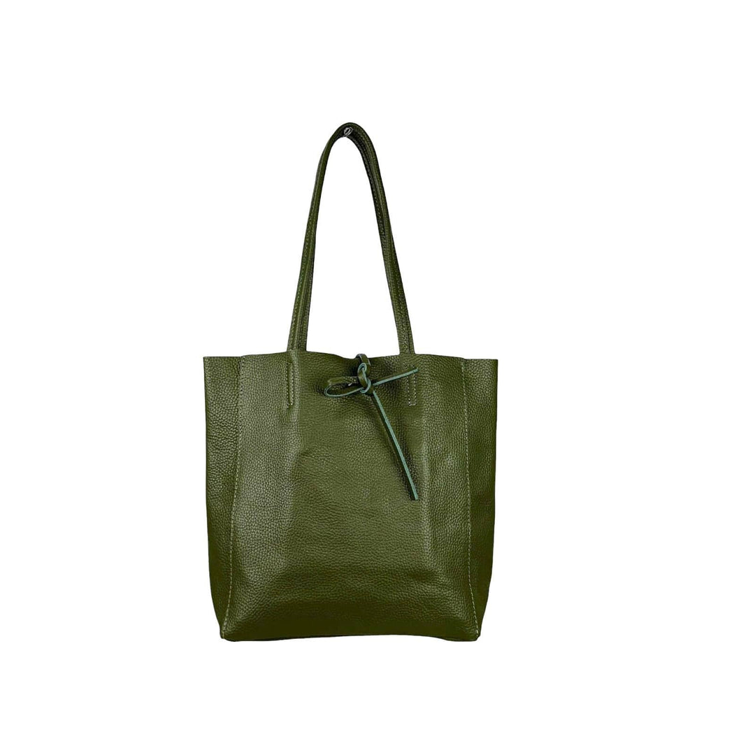 Leather Tote Bag: Brown