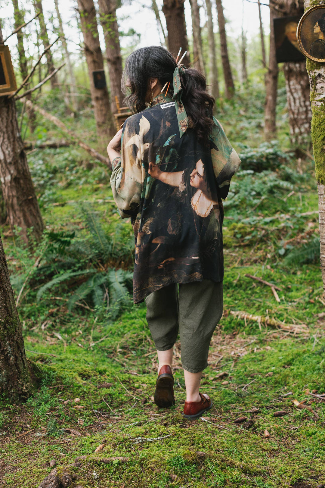Heartwork Bamboo Bohemian Kimono Cardigan with Belt