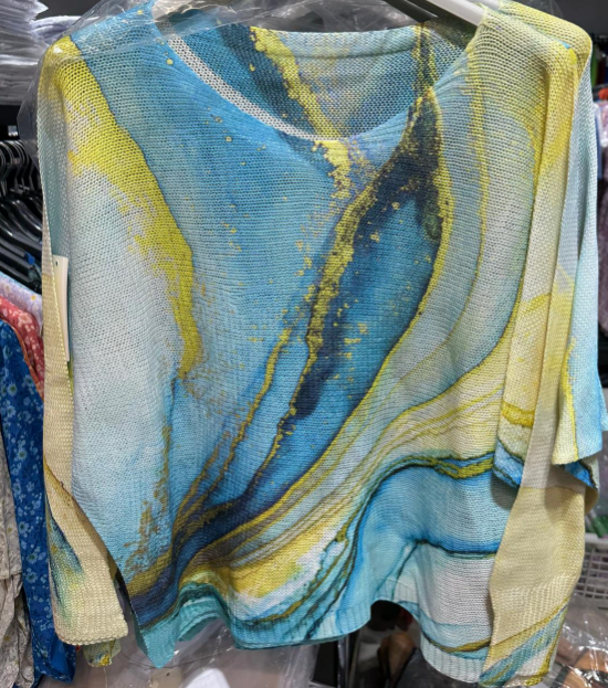 C1006 Tie-dye Sweater  : Blue