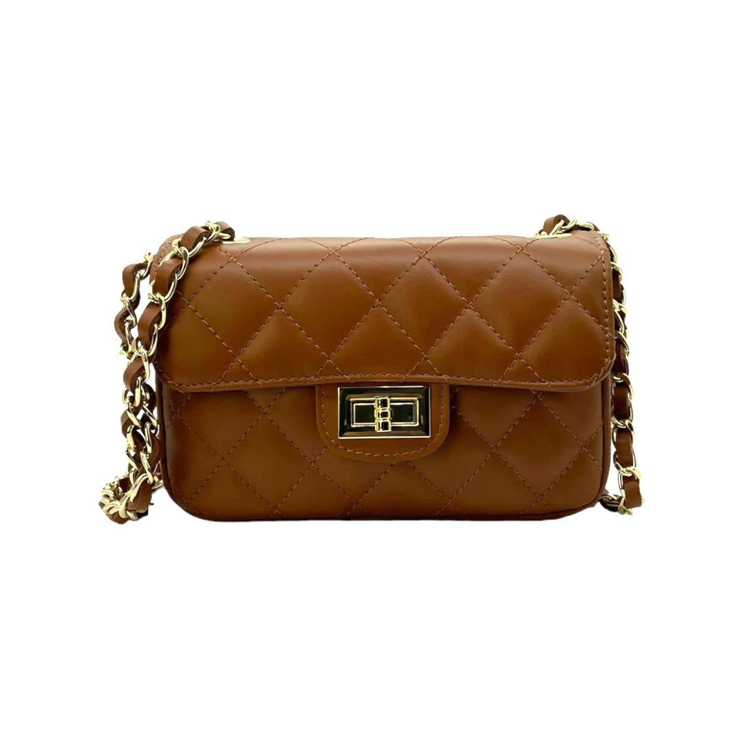 Italian leather Bag: Navy blue