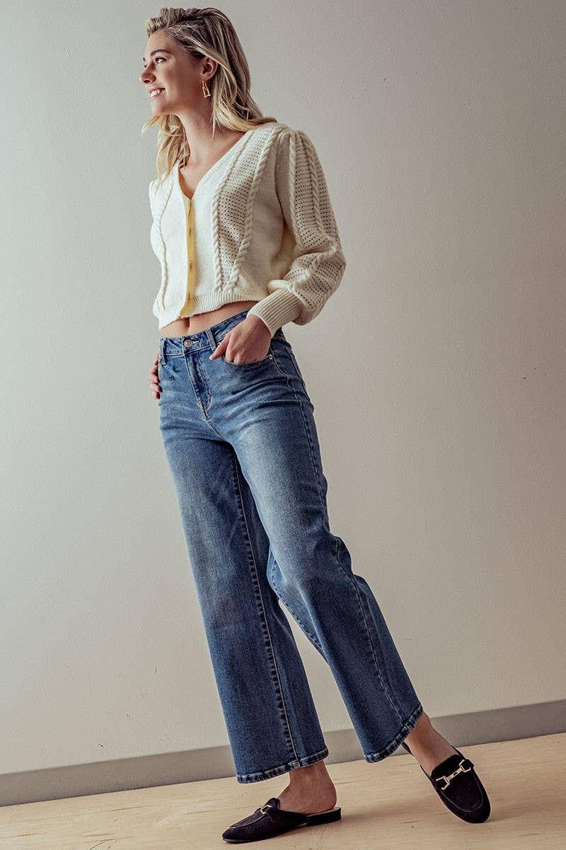 WIDE LEG VINTAGE WASHED JEAN