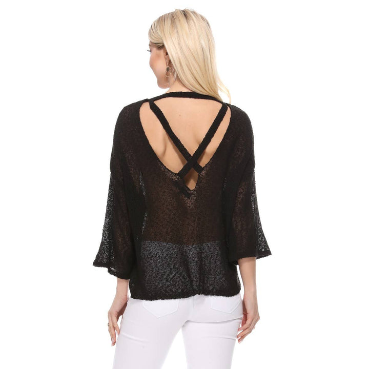V-Nk Knit Top MK3662: BLUSH / M