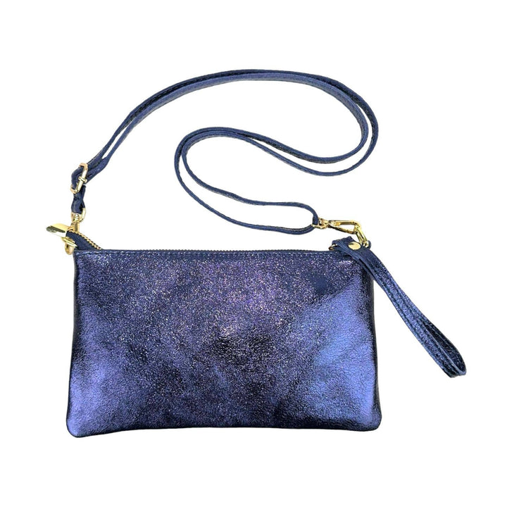 Leather Bag with Shiny: Gold