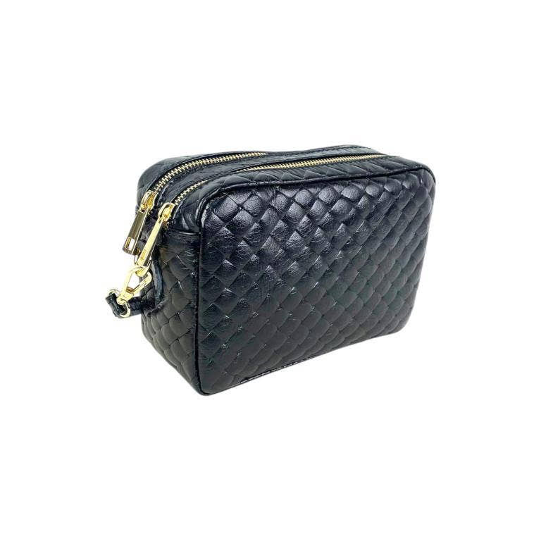 Crossbody Bag in Leather: Silver