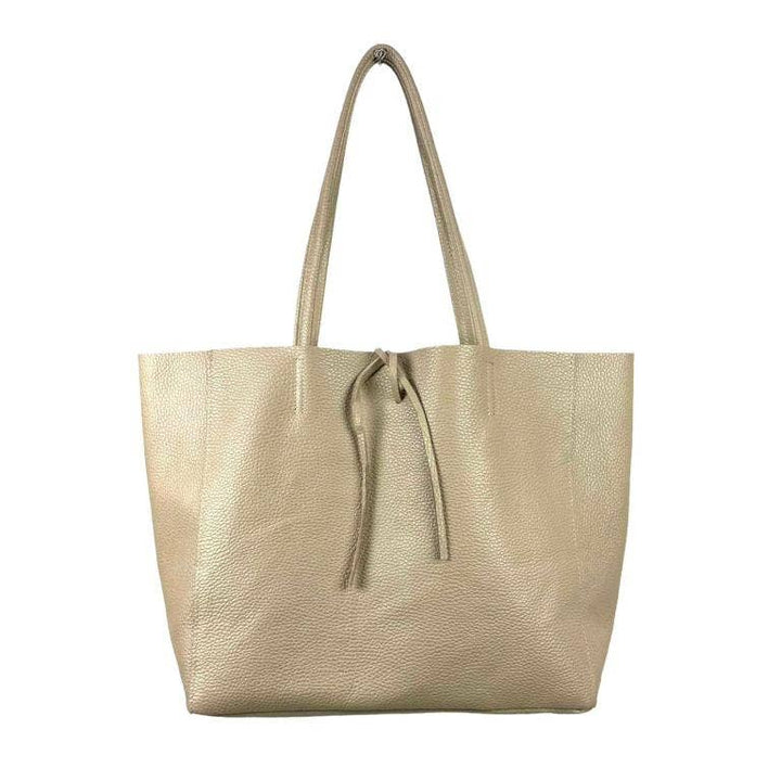 Leather Shopper: Yellow