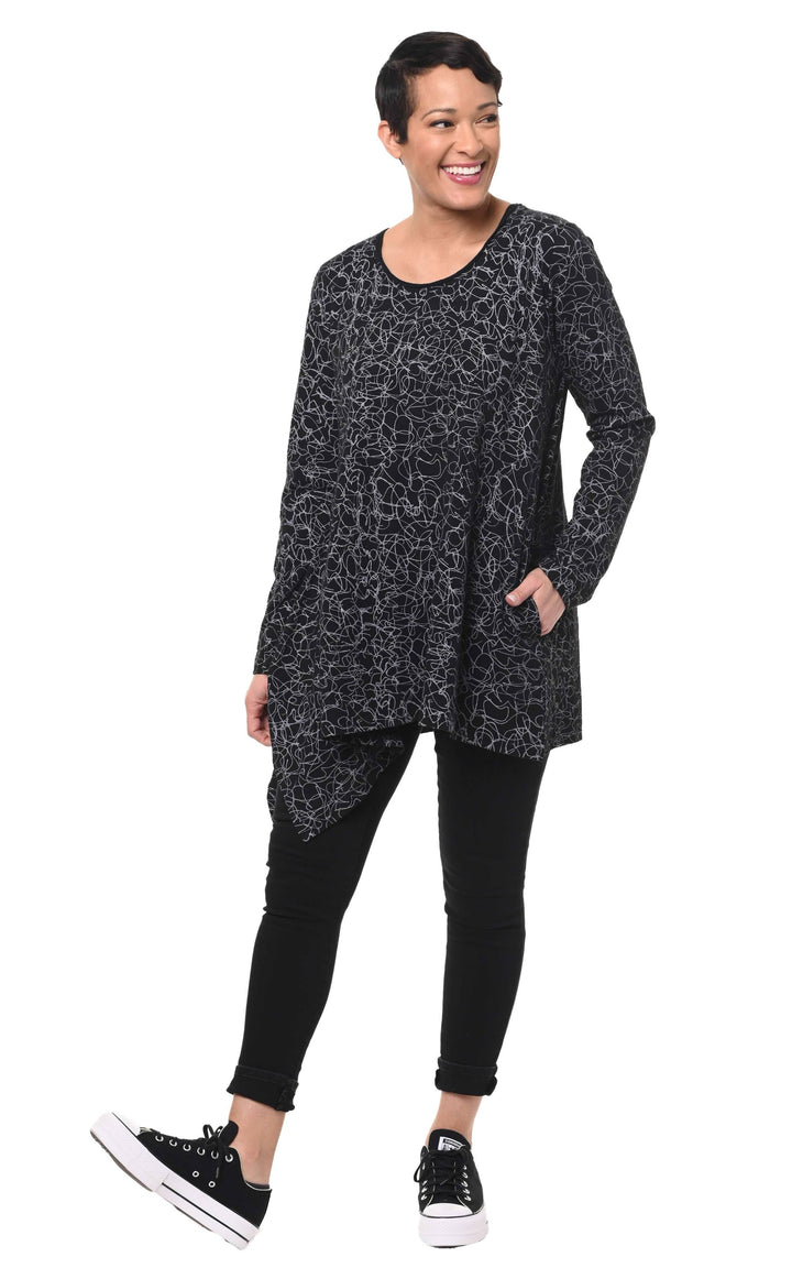 Tulip Clothing - L116 Merritt in Black Squiggle*: XS