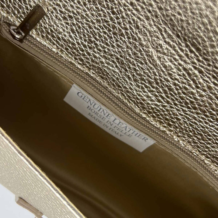 Leather clutch bag, Made in Italy, 112532: Blk