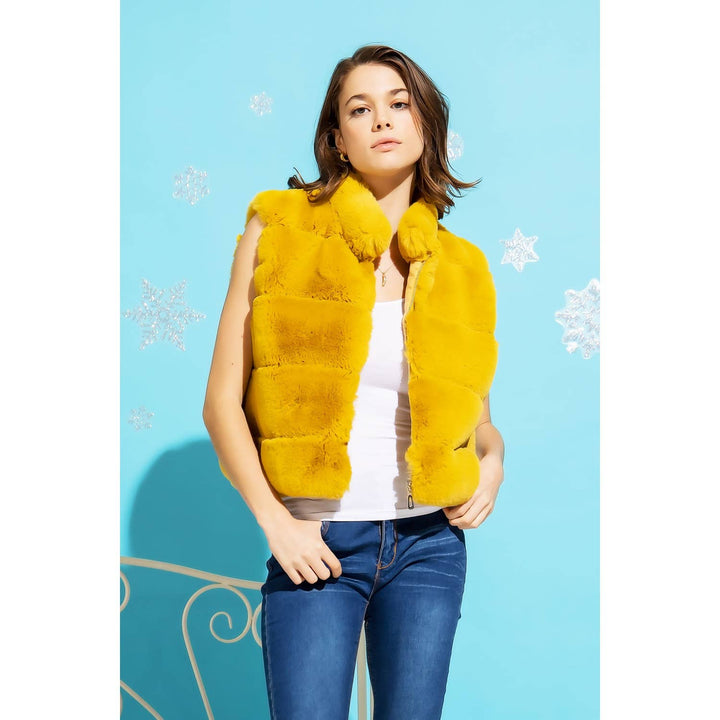 SHORT FUR ZIP VEST/ SM
