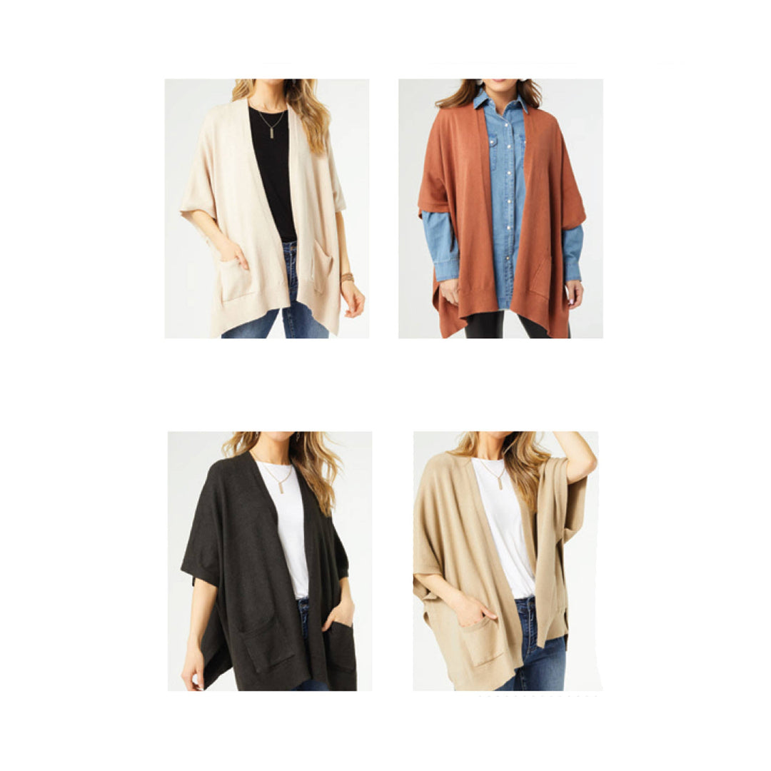 Alani Cardigan with Pockets: Rust / One Size