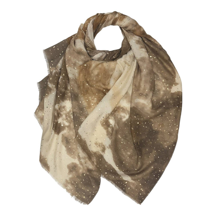 Smoke Marble Mist Scarf: Black