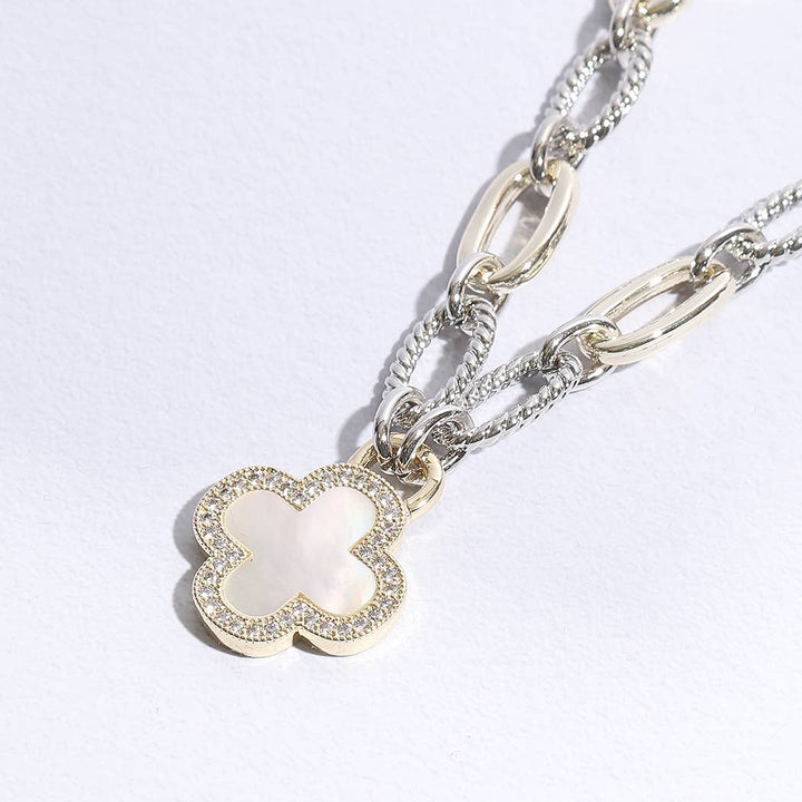 Clover Mop Gold Link Necklace: