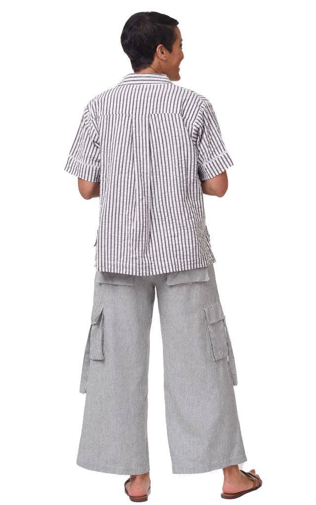 Tulip Clothing - CV1162 Marni Shirt in  Murphy Seersucker Stripe*: S