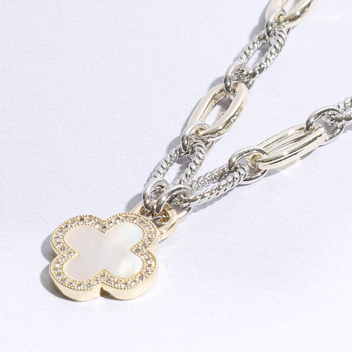 Clover Mop Gold Link Necklace:
