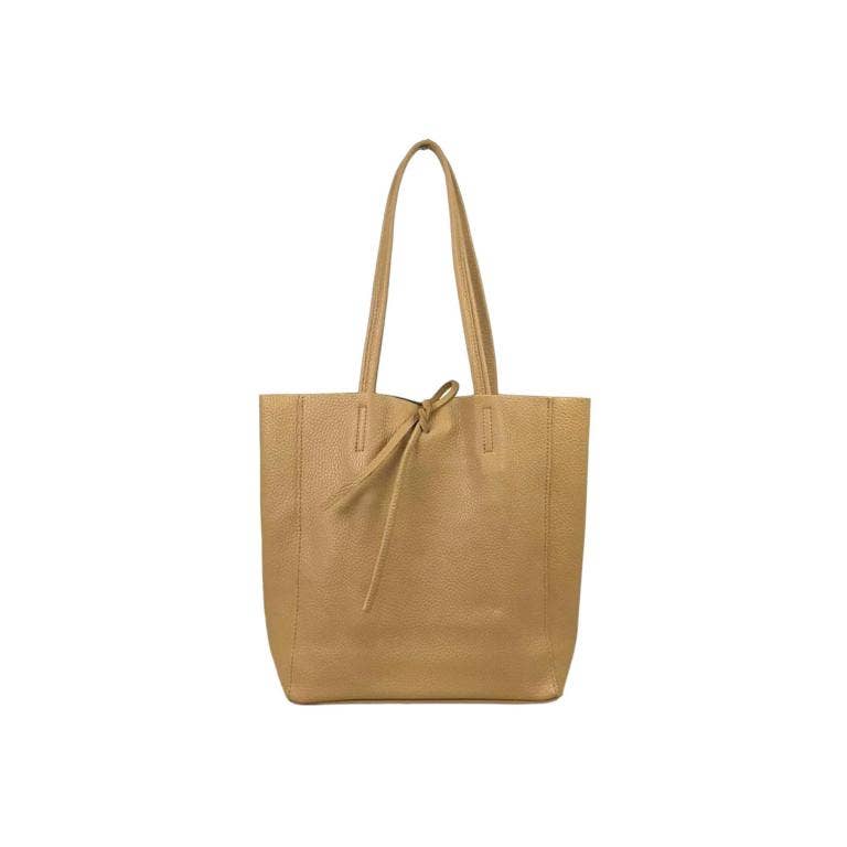 Leather Tote Bag: Black
