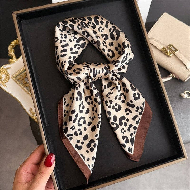 Leopard Print Scarf: COFFEE