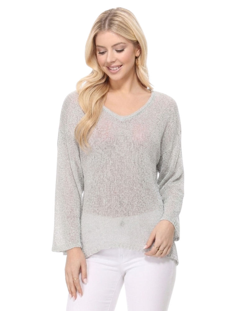 V-Nk Knit Top MK3662: BLUSH / M
