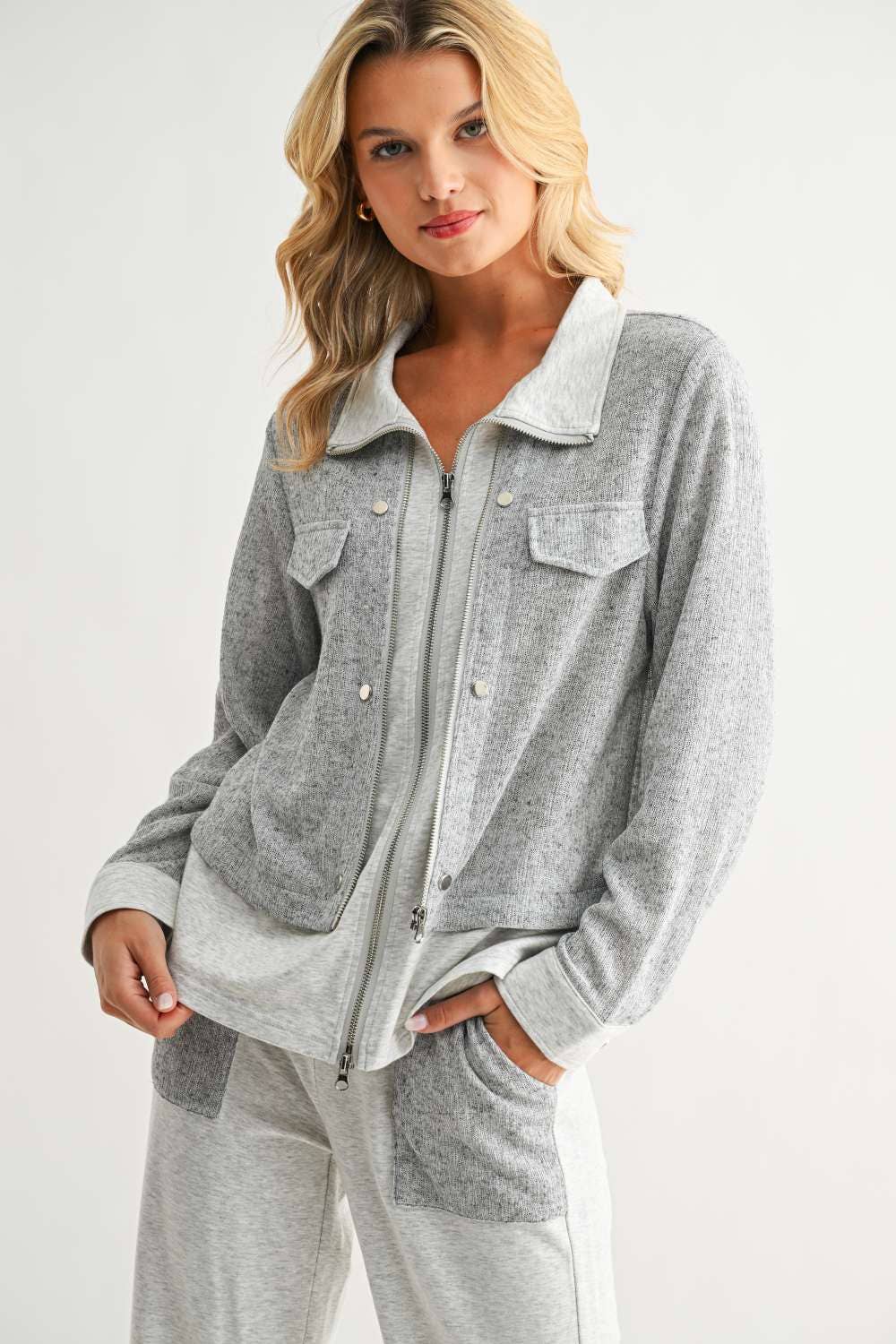 Jacob Jacket: Heather Grey / S