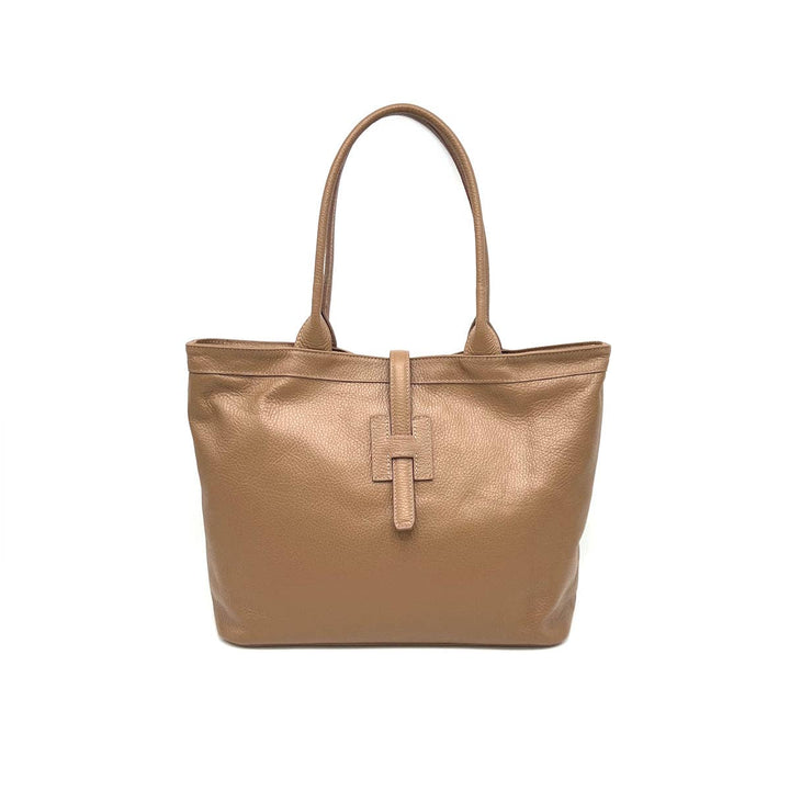 Leather bag, Made in Italy,112605: Camel