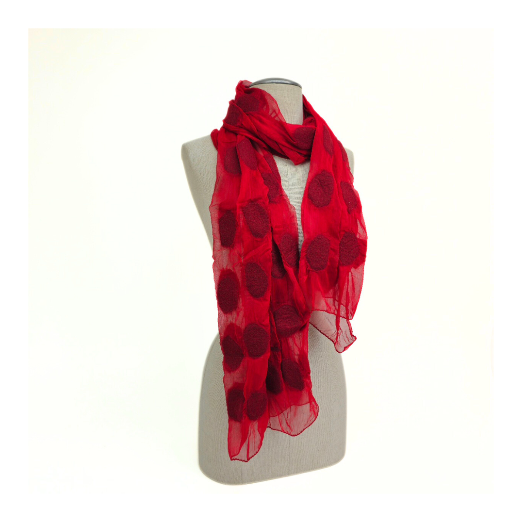 Polka Dot Soft Scarf: Black