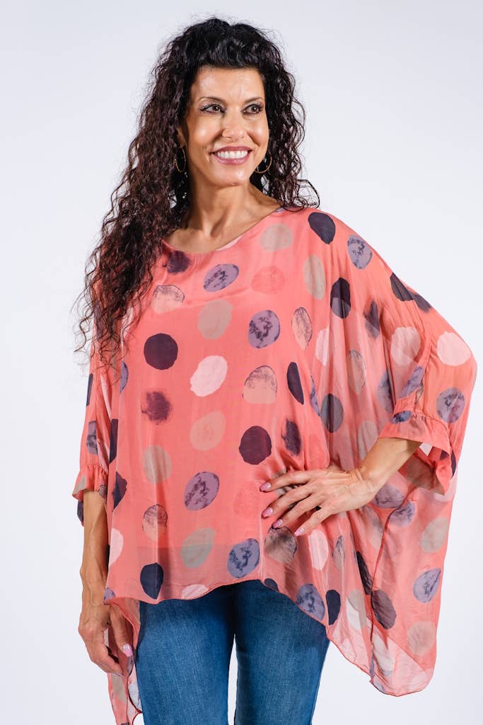 Circle Silk Kaftan (BQ201R):Taupe