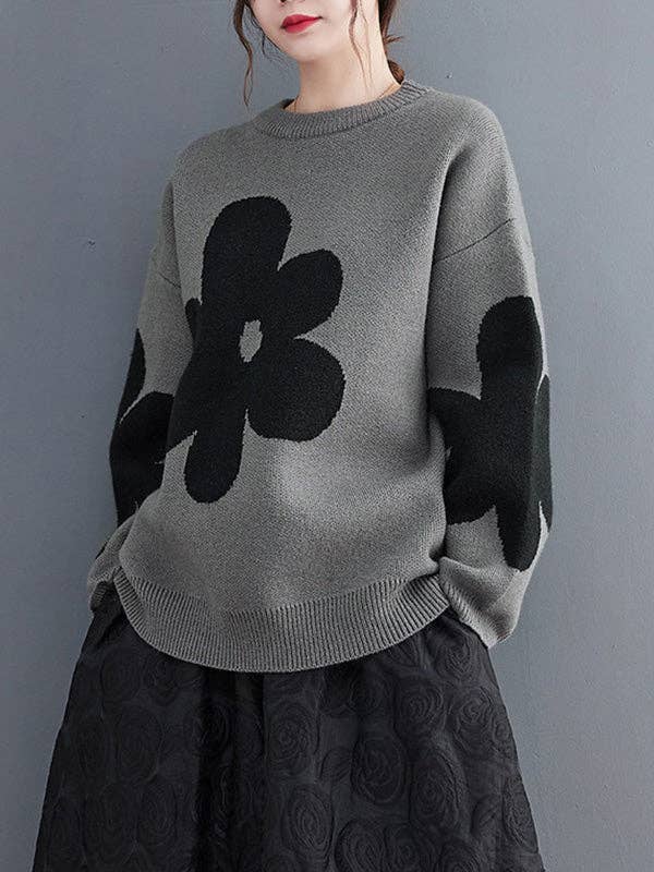 l Long Sleeves Loose: GRAY / One_size