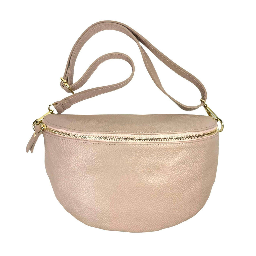 Italian Leather Waist Bag: Coffee