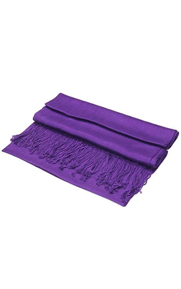 Dk. Purple Color Fashion Pashmina Shawl