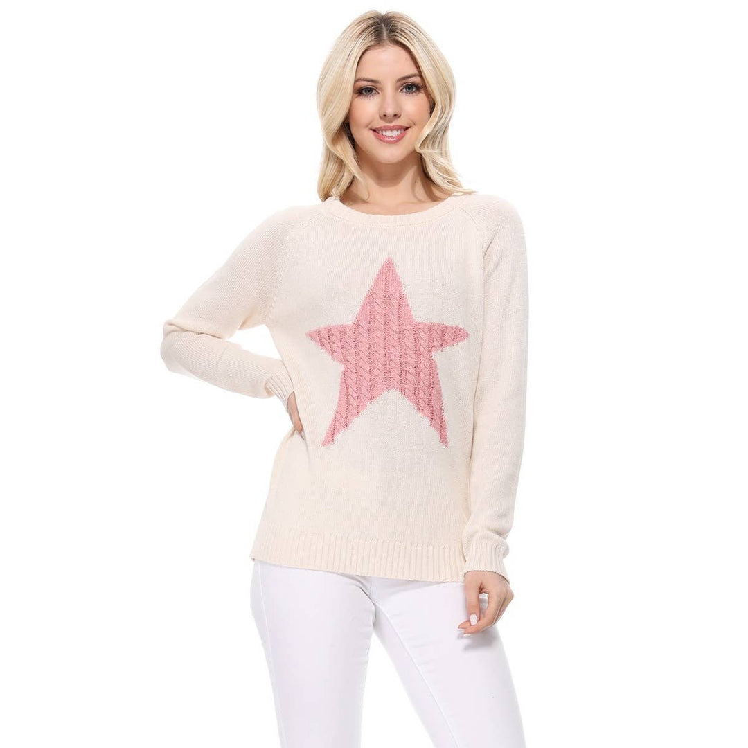 Sweater STAR: GREY/IVORY / L