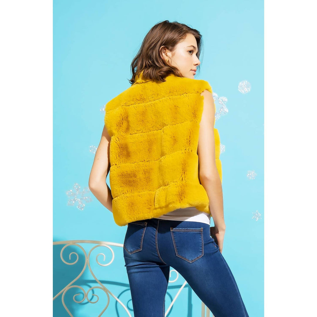 SHORT FUR ZIP VEST/ SM