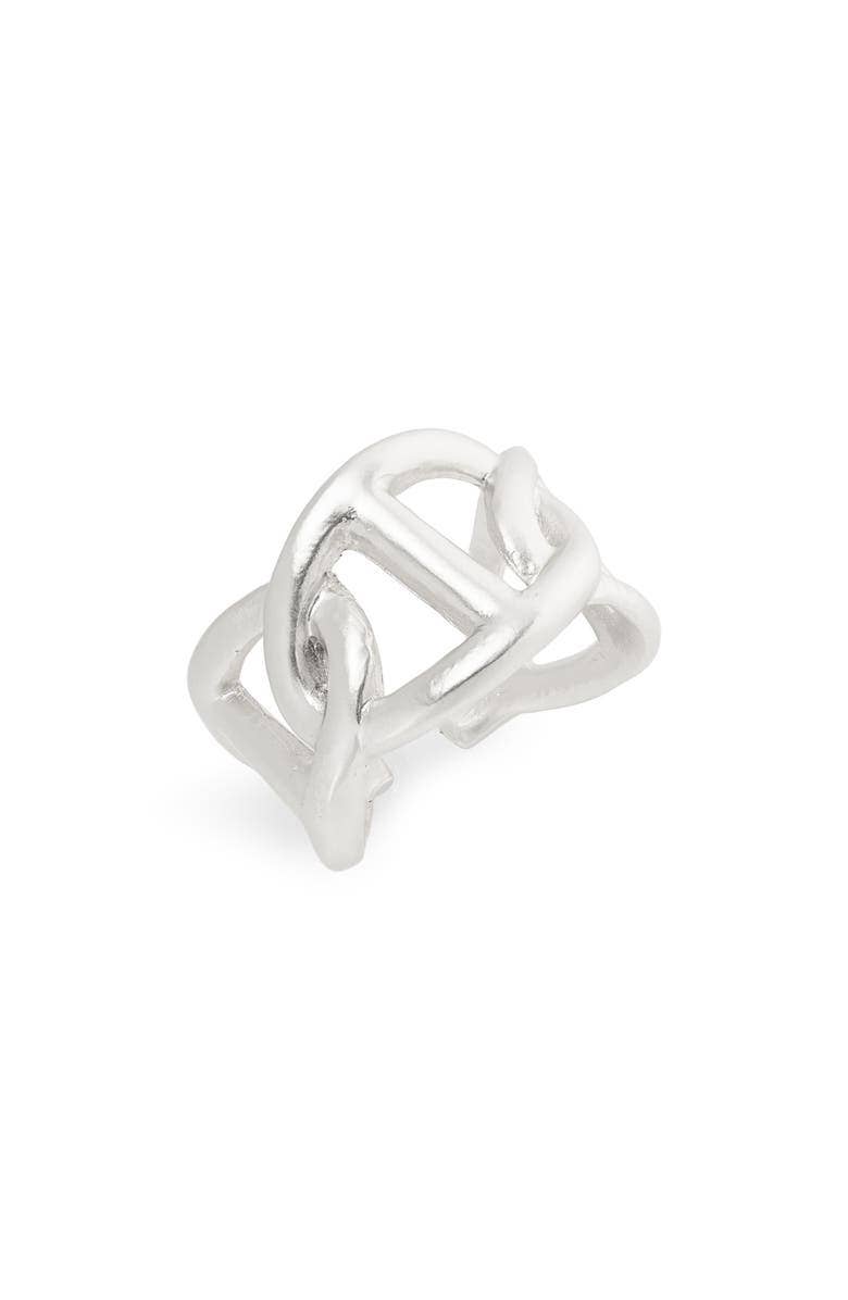 Oversized link stiff band: Silver