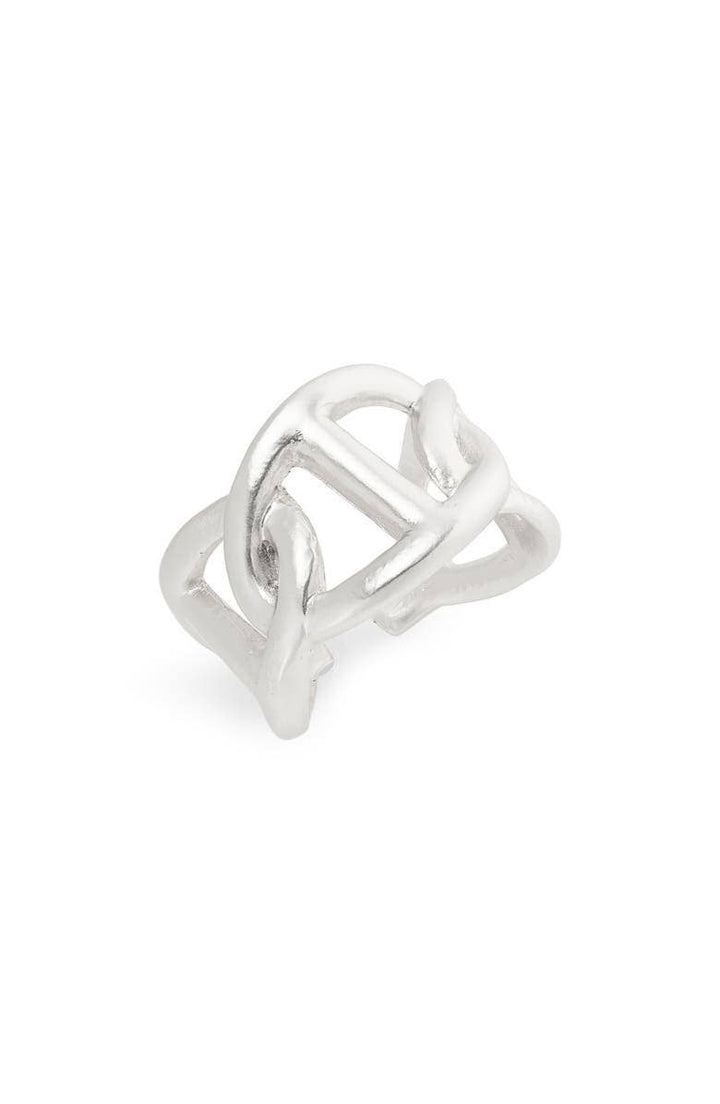 Oversized link stiff band: Silver