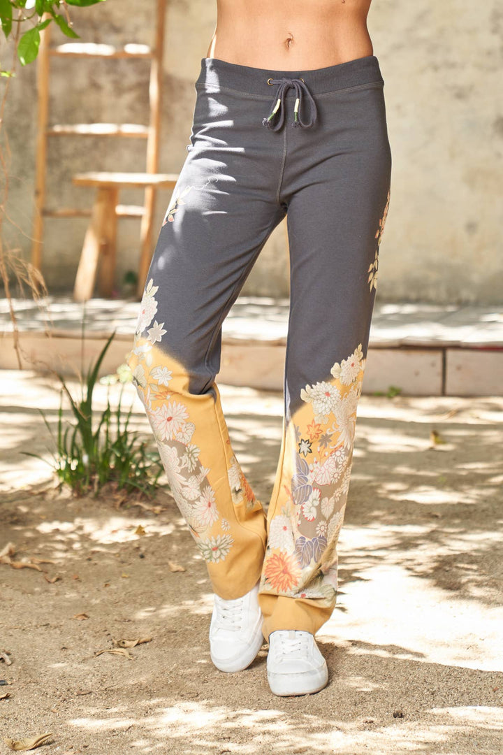 Floral Print Pant Charcoal / S