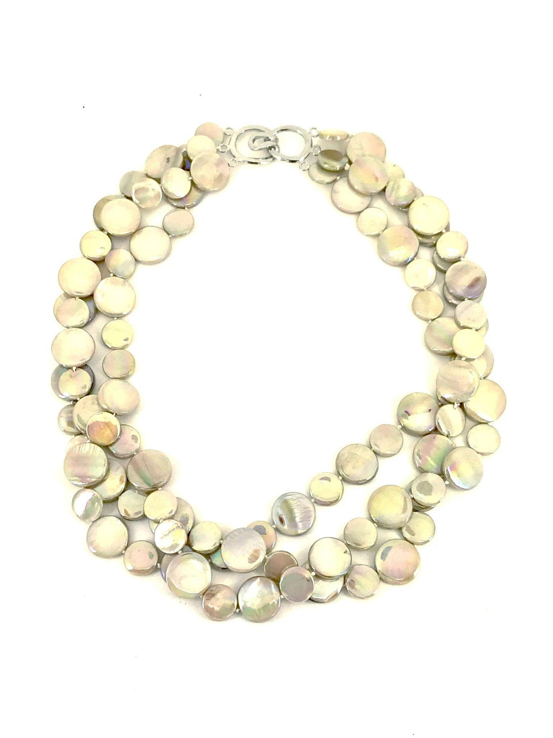 Sea Lily - 252041 - Taupe 3 Strand MOP Necklace