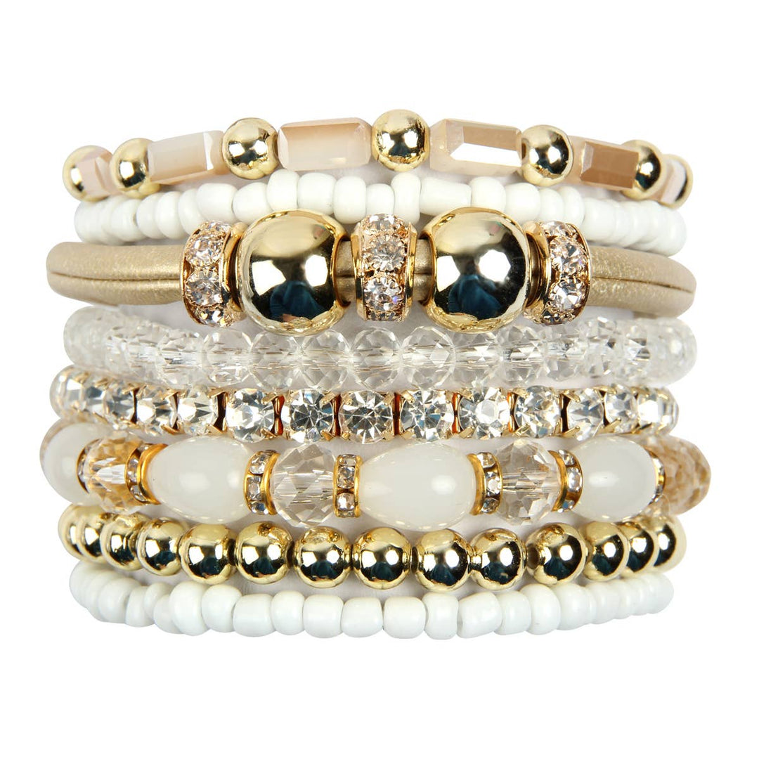 MULTI LINE BRACELET: NATURAL